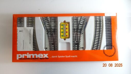 Primex H0 5094 M-Gleis-Set mit 2 E-Weichen und Stellpult in OVP PK692 – Bild 3