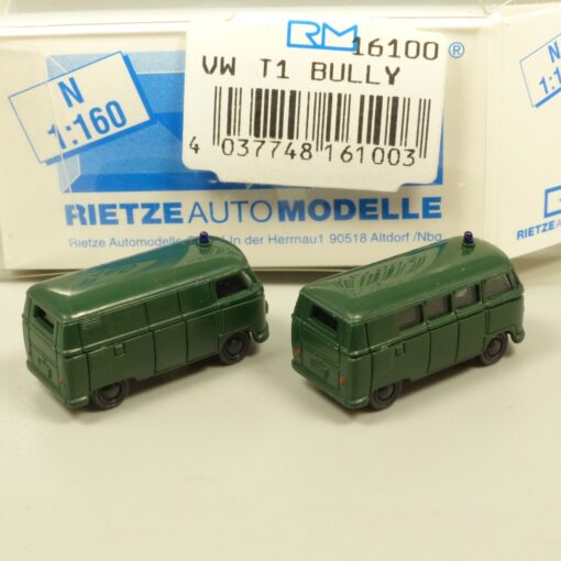 Rietze 1:160 16100 VW T1 Bully Bus - Kastenwagen Polizei 2er-Set in OVP EX6370 – Bild 3