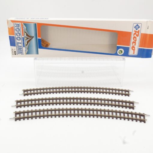 Roco H0 42424 gebogenes Gleis R4 481,2mm 3 Stück, siehe Foto in OVP QR4551
