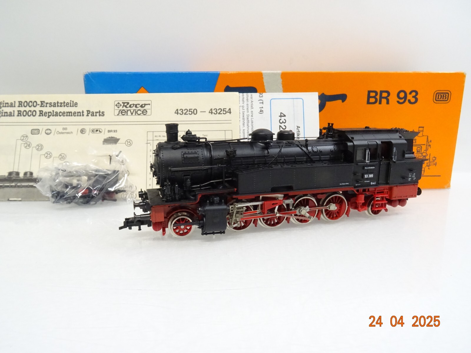 Roco H0 43254 Dampflok BR 93 389 der DB in OVP JL213