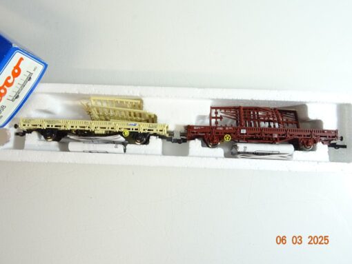 Roco H0 44068 Rungenwagen-Set 2 tlg. der SBB in OVP PR6356 – Bild 3