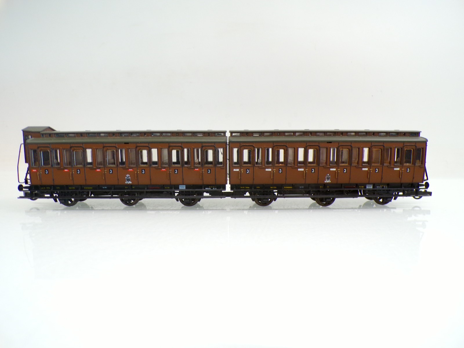 Roco H0 44499 Abteilwagen 3.Kl. 2 tlg. der K.P.E.V. in OVP BH1301 – Bild 3