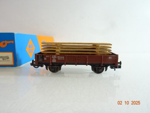 Roco H0 46011 Niederbordwagen mit Ladung der DB in OVP BH347 – Bild 3