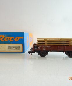 Roco H0 46011 Niederbordwagen mit Ladung der DB in OVP BH347