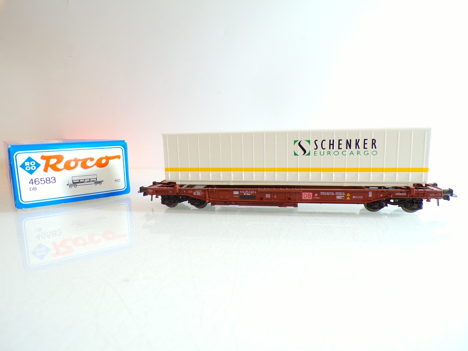Roco H0 46583 Containertragwagen mit Container Schenker der DB in OVP BH1277