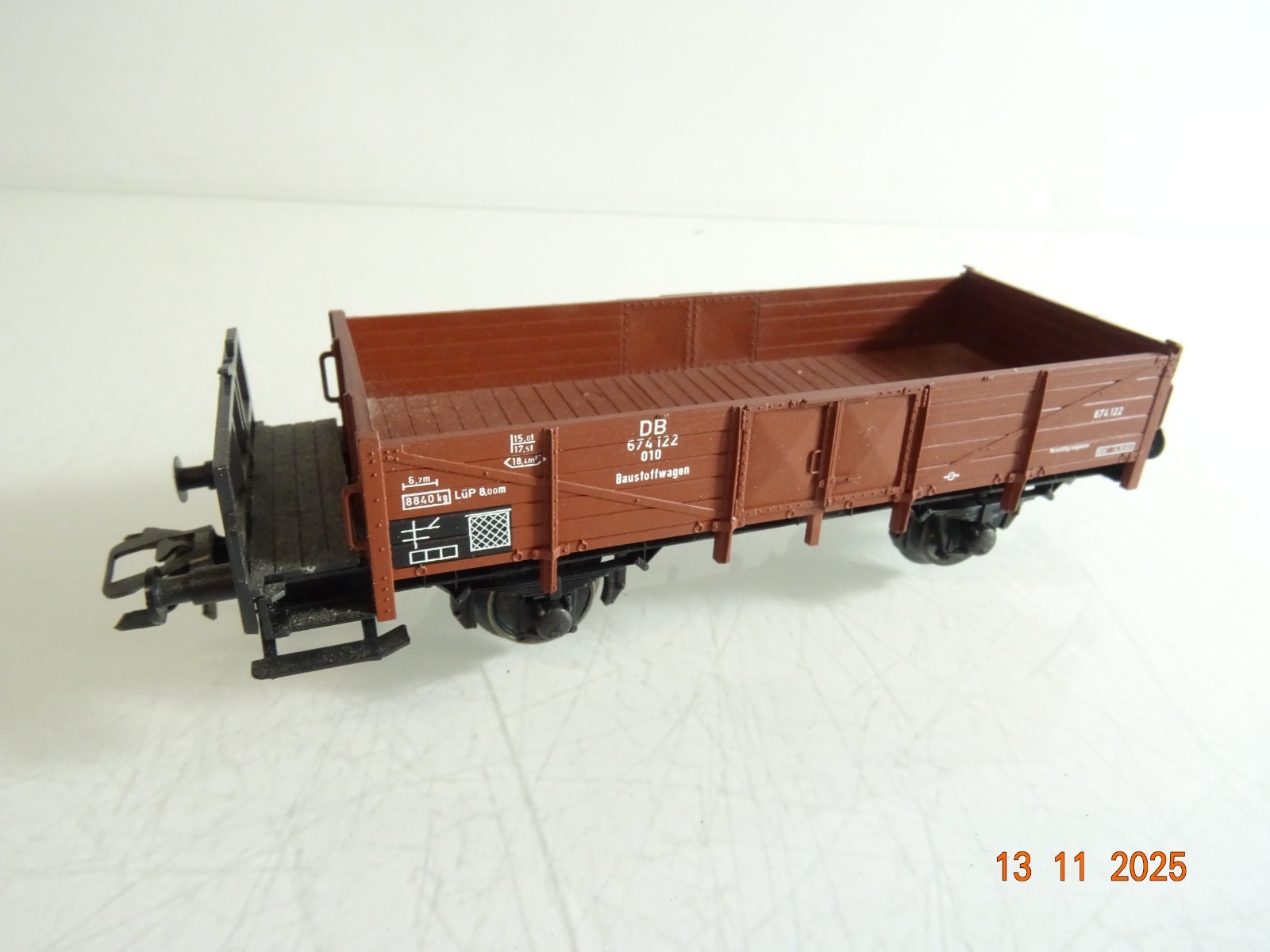 Roco H0 AC Baustoffwagen 674 122 der DB RR4534 o.