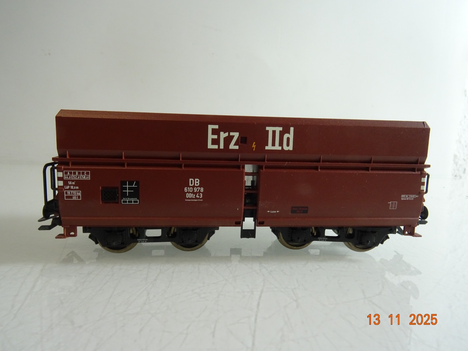 Roco H0 Selbstentladewagen Erz IIId der DB RR4540 o. – Bild 3