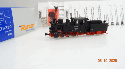 Roco H0e 33230 Schmalspurbahn Dampflok BR 99 4652 der DR mit DSS in OVP JL3442
