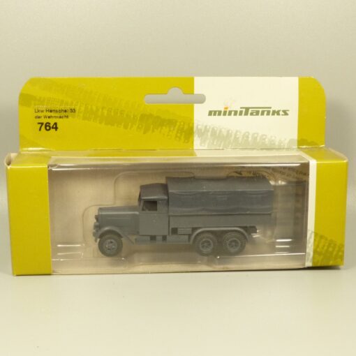 Roco Minitanks 1:87 H0 764 LKW Henschel 33 Pritsche der Wehrmacht in OVP EX7775 – Bild 4