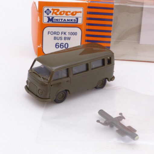 Roco Minitanks H0 1:87 Nr.: 660 Ford FK1000 Bus Bundeswehr, in OVP EX1930