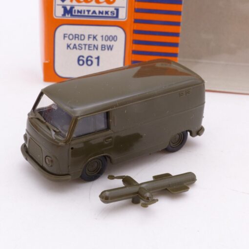 Roco Minitanks H0 1:87 Nr.: 661 Ford FK1000 Kasten Bundeswehr, in OVP EX2152