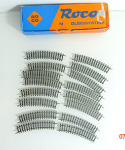 Roco N 22231 Gebogenes Gleis 18Stück in OVP CK2533