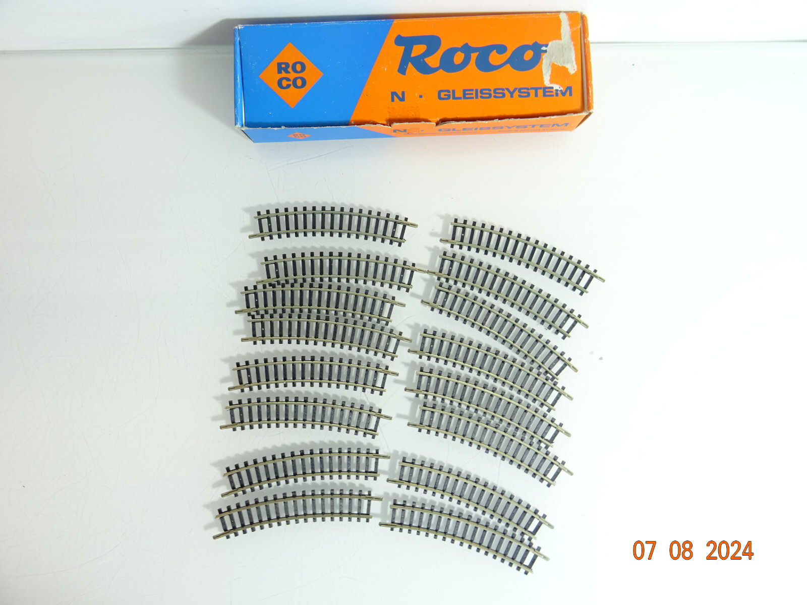 Roco N 22231 Gebogenes Gleis 18Stück in OVP CK2533