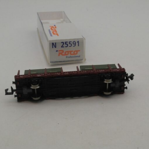 Roco N 25260 Rungenwagen Doppel Mit Containerwagen der DB in OVP RI6971 – Bild 3