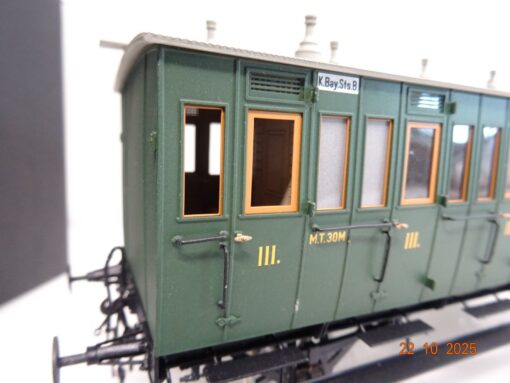SMT Spur 0 3.20B Abteilwagen c-Klasse K.Bay.Sts.B. Messingmodell in OVP JL3776 – Bild 3