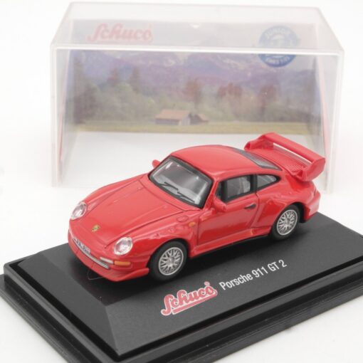 Schuco 1:72 Porsche 911 GT 2 in PC Box QR4596