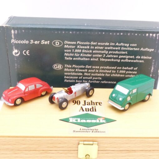 Schuco Piccolo 1:90 3-er Set: 90 Jahre Audi - Motor Klassik, in OVP EX1455