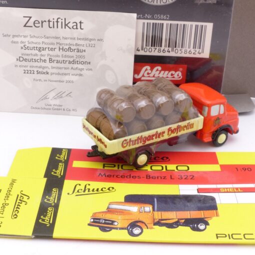 Schuco Piccolo 1:90 Nr.: 05862 MB L322 Stuttgarter Hofbräu, in OVP EX1476 – Bild 3