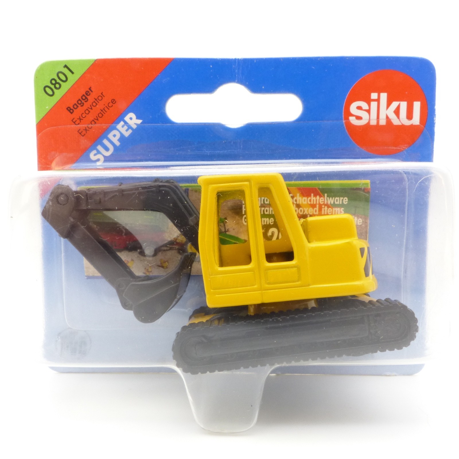Siku 0801 Bagger Raupenbagger gelb in OVP EX8208