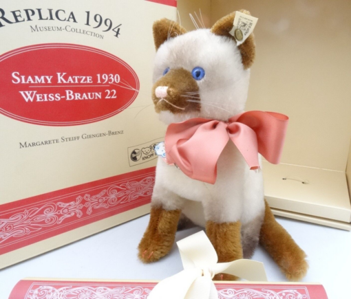 Steiff 400810 Siamkatze 22 cm sitzend in OVP OR8129 – Bild 3