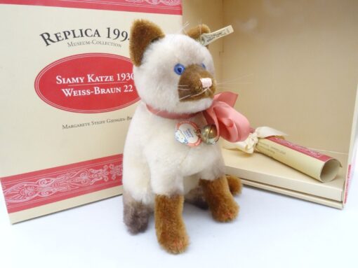 Steiff 400810 Siamkatze 22 cm sitzend in OVP OR8129 – Bild 4