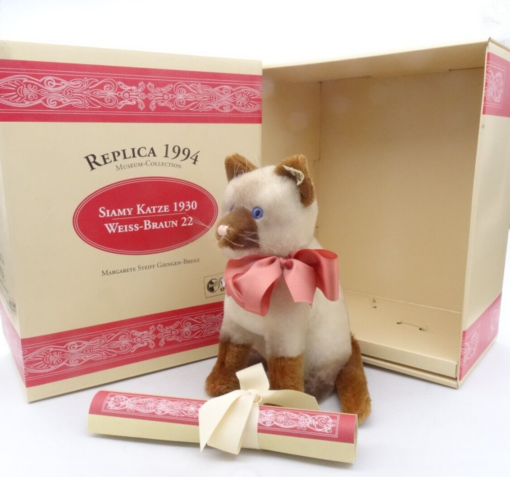 Steiff 400810 Siamkatze 22 cm sitzend in OVP OR8129