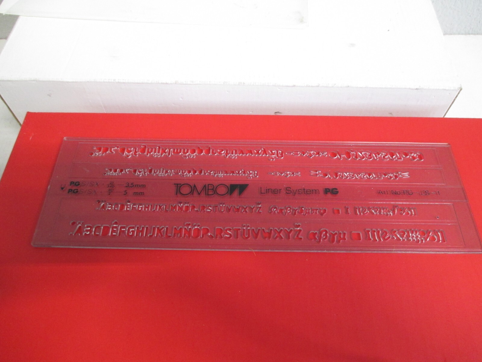 TOMBO Liner System PG Art.No. PG -LS - 1 Bustaben-Schablone m.OVP WZ9632 – Bild 3