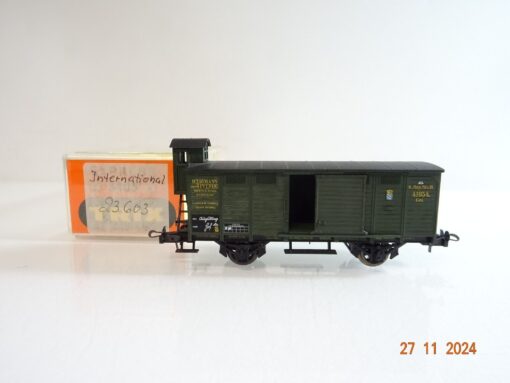 Trix H0 23603 gedeckter Güterwagen mit Bremserhaus der K.Bay.Sts.B in EVP PR4289