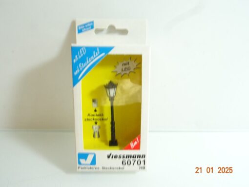 Viessmann H0 60701 Parklaterne schwarz mit LED in OVP CK5438