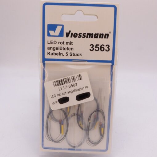 Viessmann Nr.: 3563 LED-Set gelb mit angelöteten Kabeln, 5 Stück, in OVP EB9975