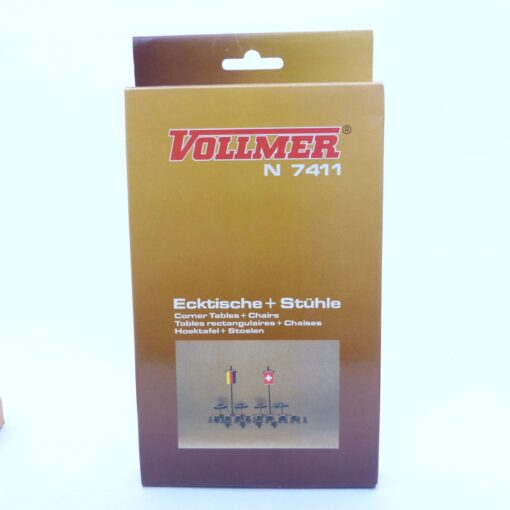 Vollmer Spur N Bausatz 7411 Ecktische + Stühle doppelte Menge in OVP EX7421