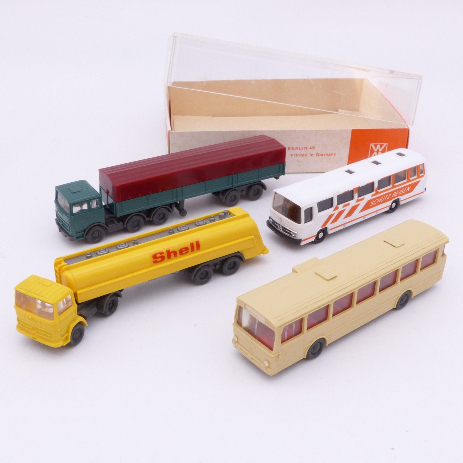 Wiking 1:160 N Fahrzeug-Set Konvolut mit 1 Bus + 3 LKW Modellen in EVP EX8236