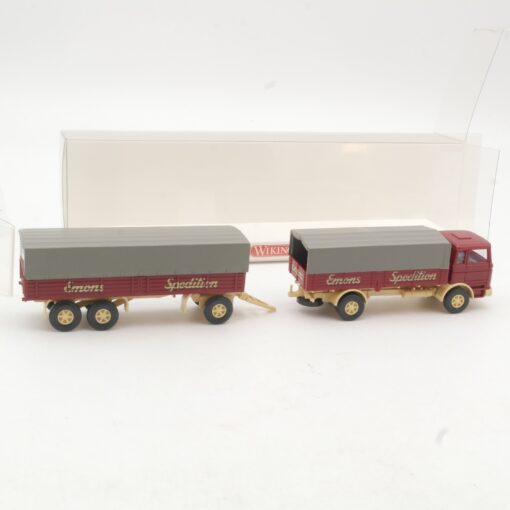 Wiking 1:87 04350439 MB LP 1620 Pritschenlastzug Emons in OVP RR3309 – Bild 3