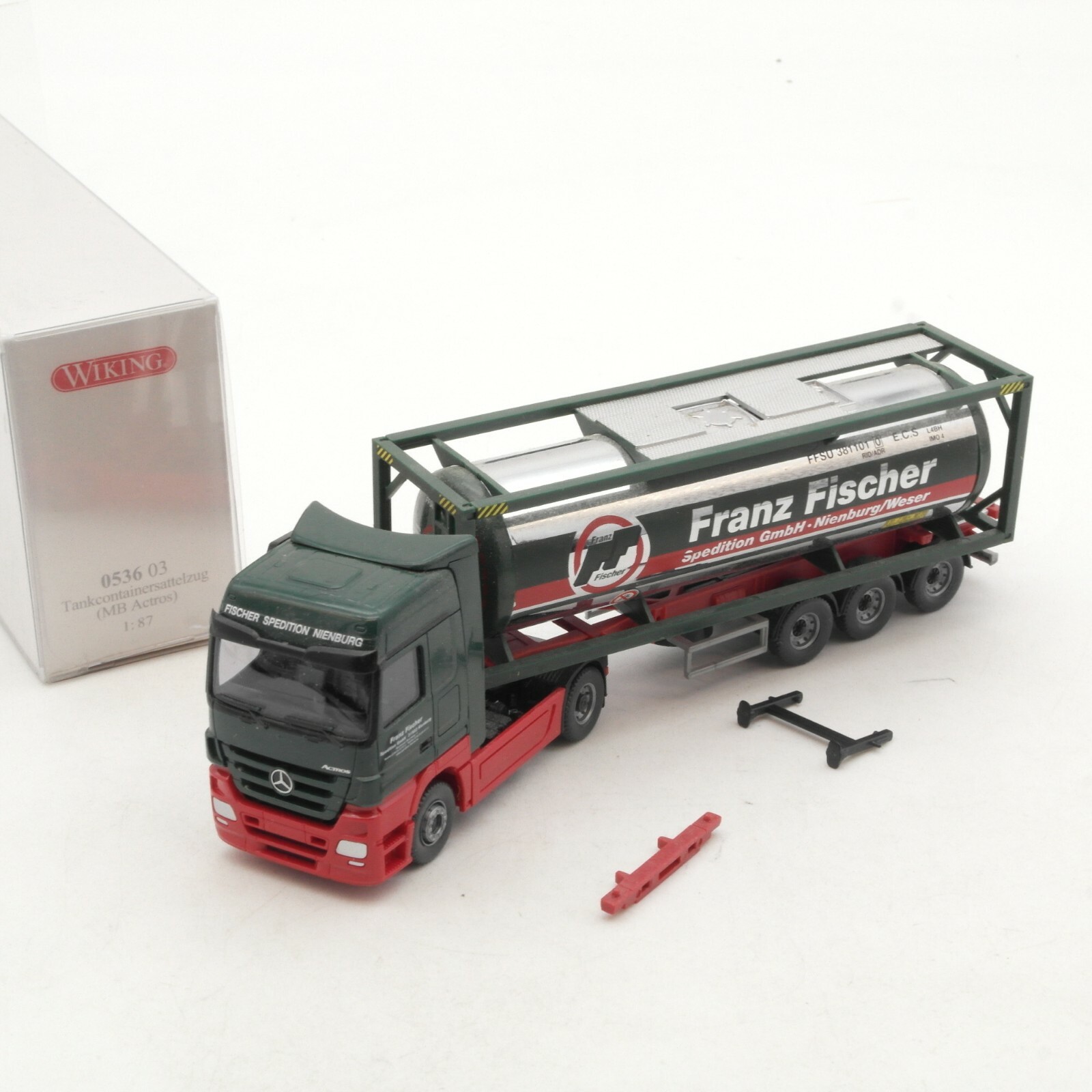 Wiking 1:87 056303 MB Actros Tankcontainersattelzug "Fischer" in OVP RA4753