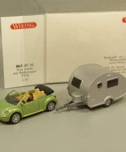 Wiking 1:87 0634036 VW New Beetle mit Wohnwagen T@B in OVP EX7156