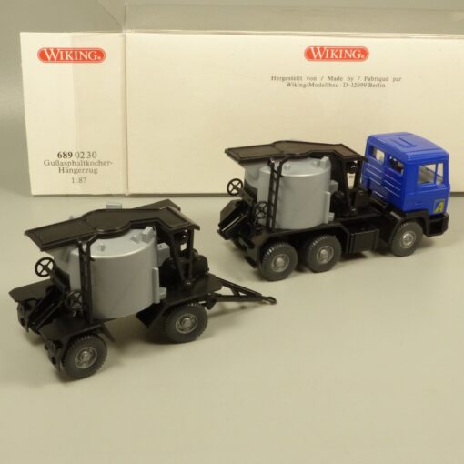 Wiking 1:87 06890230 MAN F90 Gußasphaltkocher-Hängerzug in OVP EX7141 – Bild 3