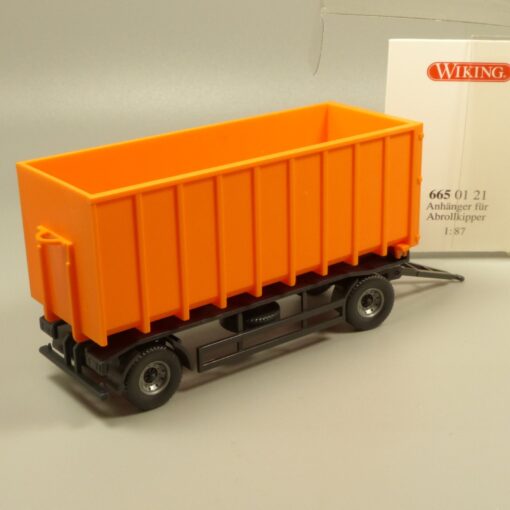 Wiking 1:87 6650121 Anhänger für Abrollipper kommunal in OVP EX7171 – Bild 3