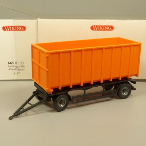 Wiking 1:87 6650121 Anhänger für Abrollipper kommunal in OVP EX7171