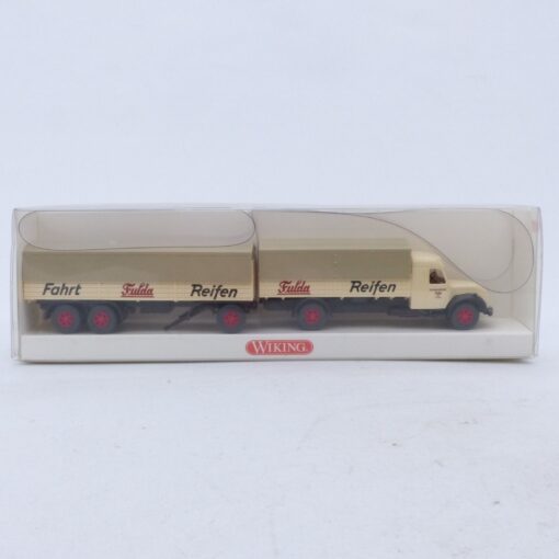 Wiking 1:87 8550536 Magirus S 7500 Pritschen-Lastzug Fulda Reifen in OVP EX6678 – Bild 4