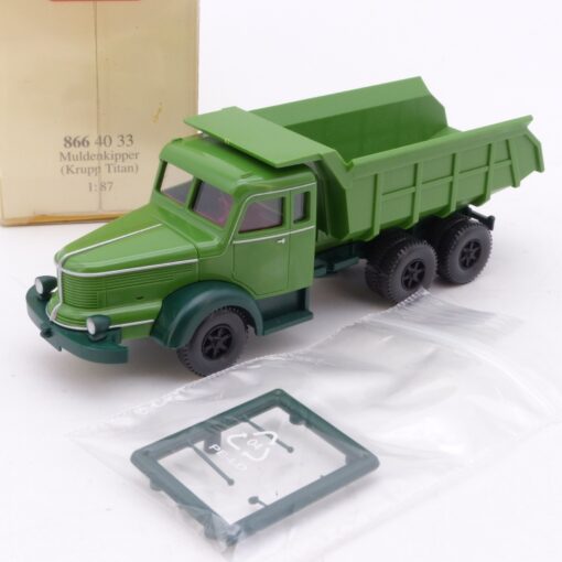 Wiking 1:87 8664033 Krupp Titan Muldenkipper grün in OVP EX6858