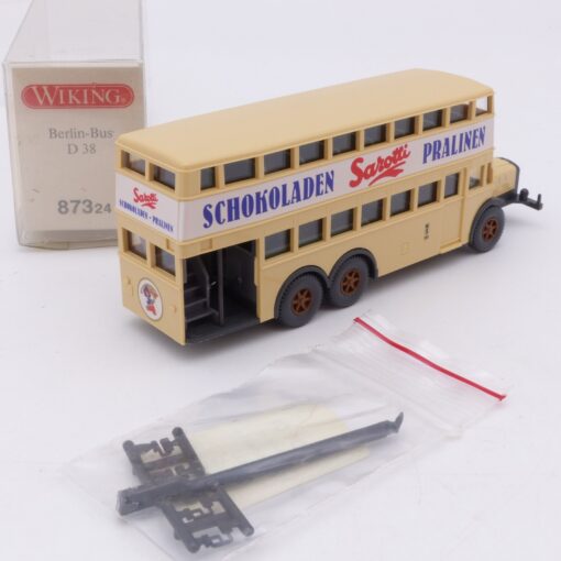 Wiking 1:87 87324 Berlin-Bus D 38 Schokoladen Pralinen mit Zubehör in OVP EX7316 – Bild 3
