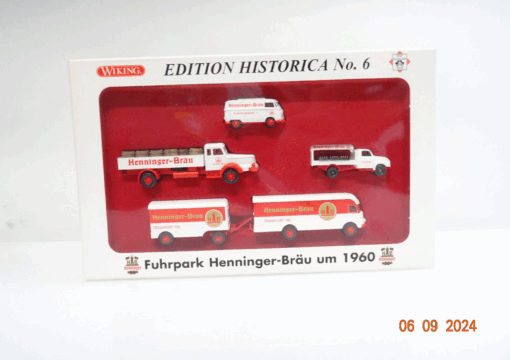 Wiking 1:87 H0 Edition Historica No. 6 Fuhrpark Henninger- Bräu in OVP TF1018
