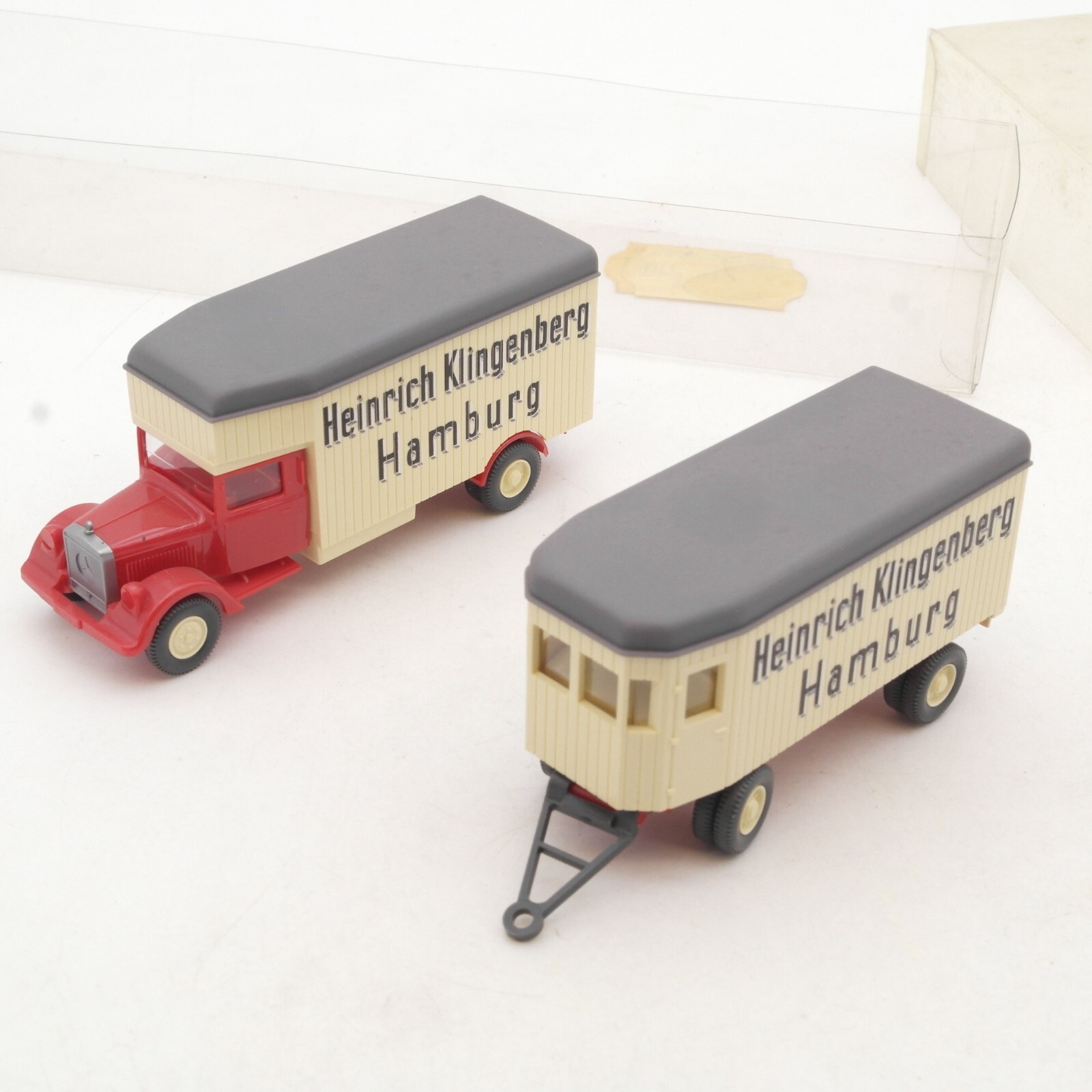 Wiking 1:87 MB Hängerzug Heinrich Klingenberg Hamburg in EVP RA6746