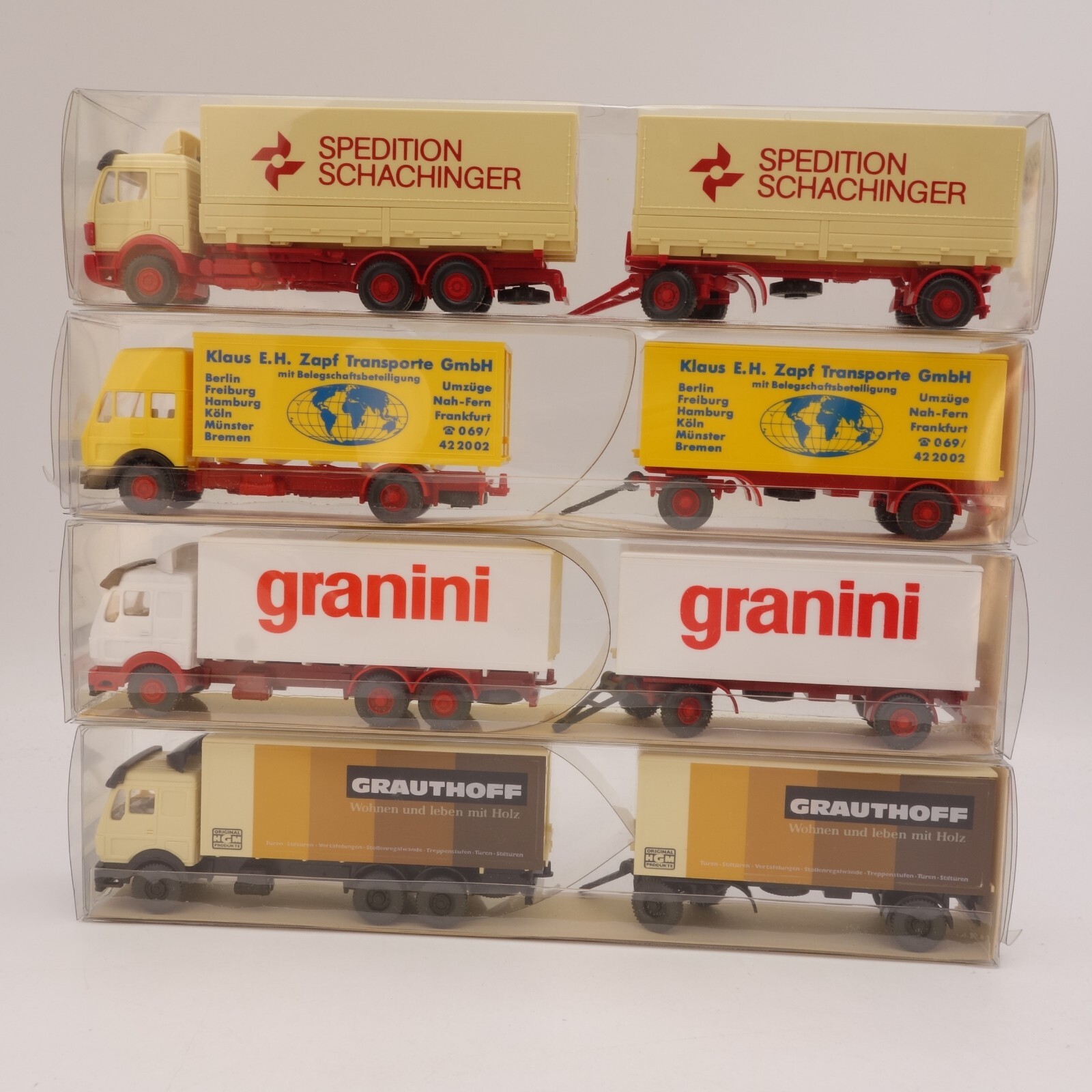 Wiking 1:87 Mercedes SK + NG Hängerzug Modelle im 4er Pack, in EVP / OVP EX740