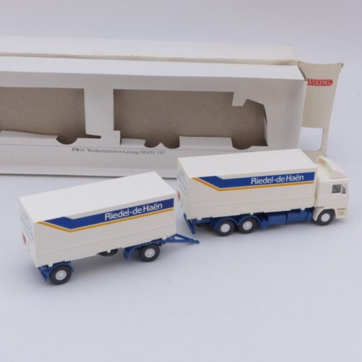 Wiking 1:87 Nr.: 57050 MAN F 90 Hängerzug Riedel-de Haen, in OVP EX2810 – Bild 3