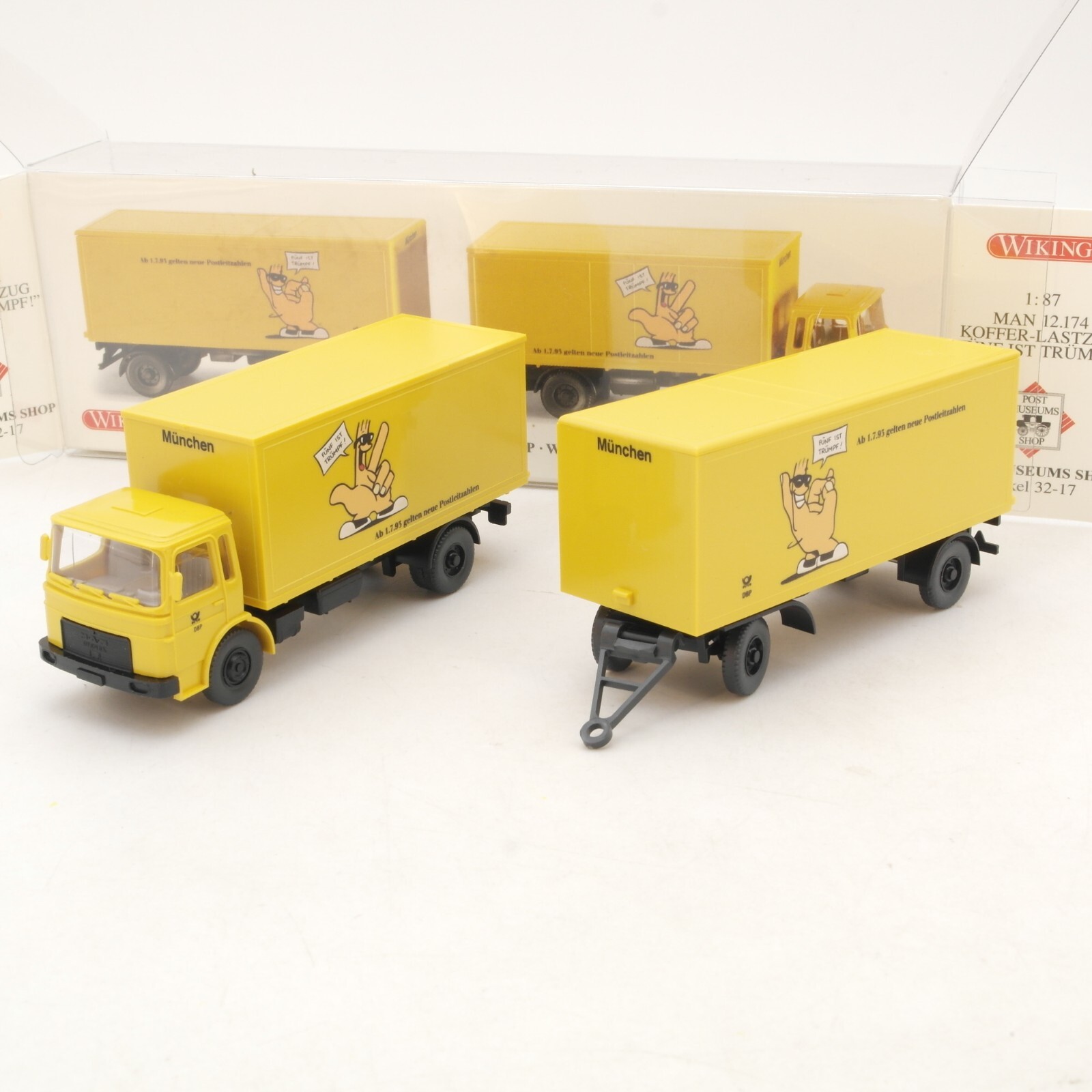 Wiking 1:87 PMS 32-17 MAN Hängerzug fünf ist Trumpf neuwertig in OVP RG8119