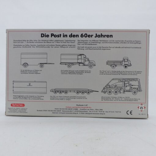 Wiking 1:87 PMS 80-11 Die Post in den 60er Jahren Edition 2004 in OVP EX6666 – Bild 3