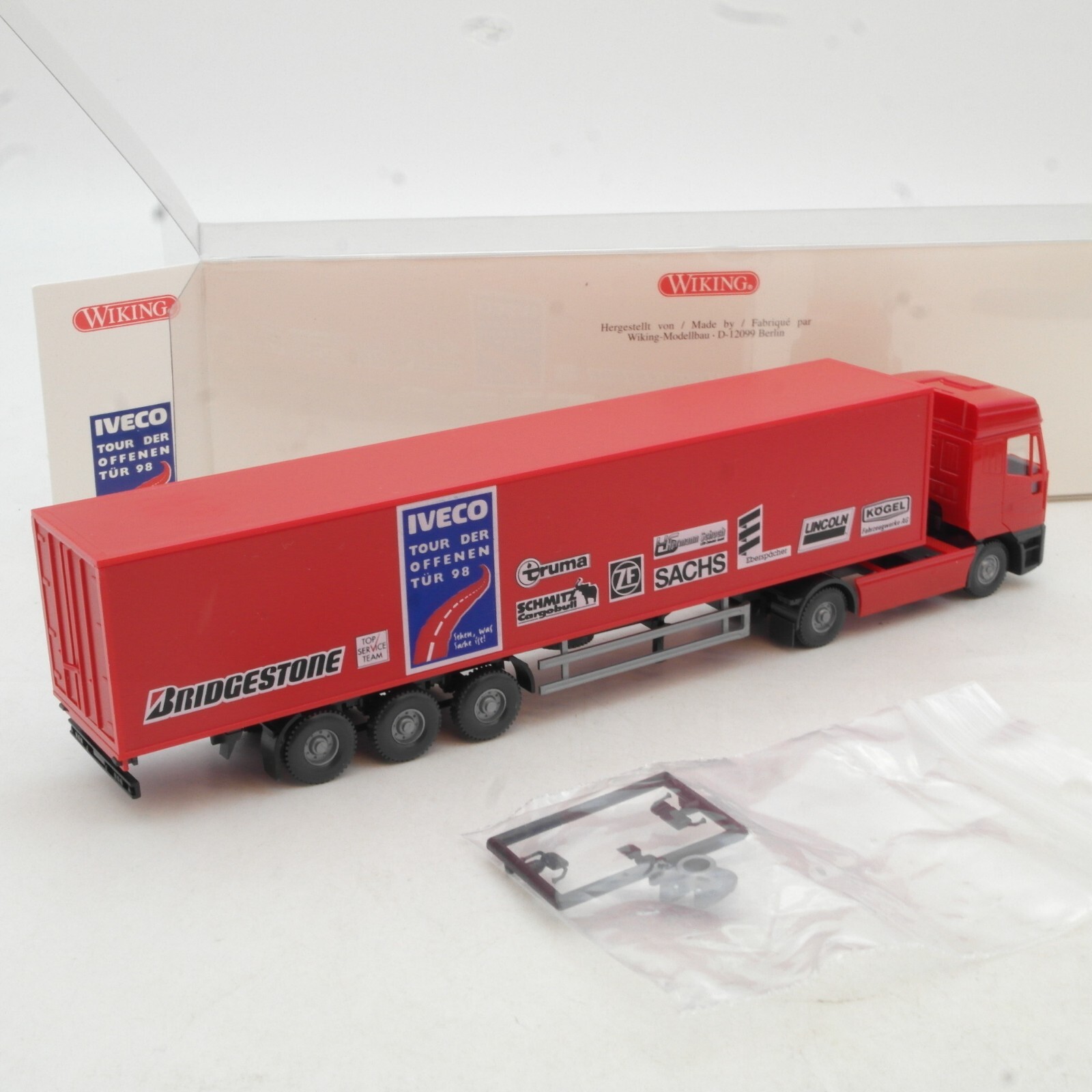 Wiking 1:87 Werbemodell Iveco Sattelzug Tour der offenen Tür 98 in OVP RG3515 – Bild 3