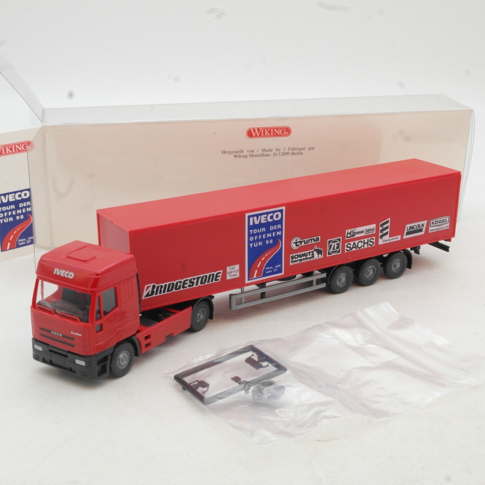 Wiking 1:87 Werbemodell Iveco Sattelzug Tour der offenen Tür 98 in OVP RG3515