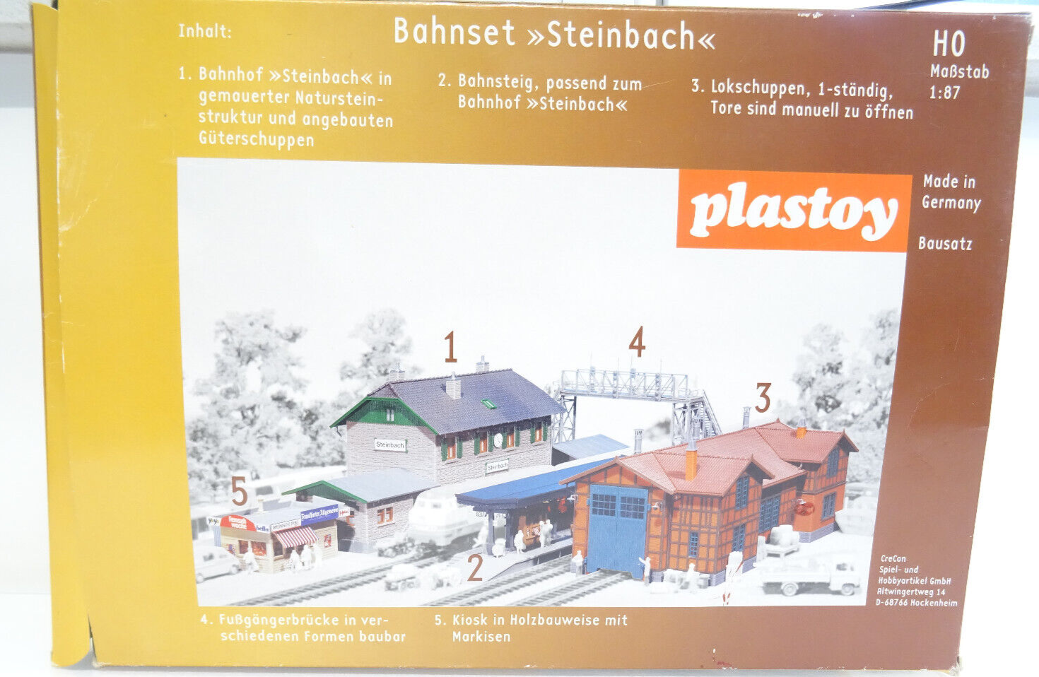 plastoy H0 Bausatz Bahnhof Steinbach usw. in OVP C3 – Bild 4